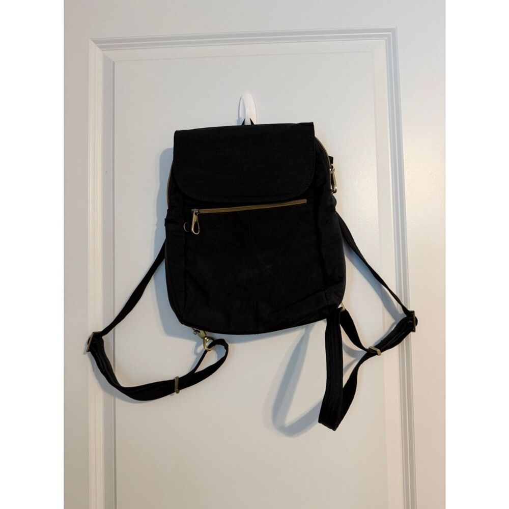 Travelon Black Backpack with Gold Zippers